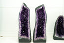 Pair of AAA Amethyst Cathedral Geodes, Violet Purple with Large Amethyst Druzy, Luxurious Large Natural Crystal - 3.71 Ft. Tall & 588 lbs. - E2D Crystals & Minerals
