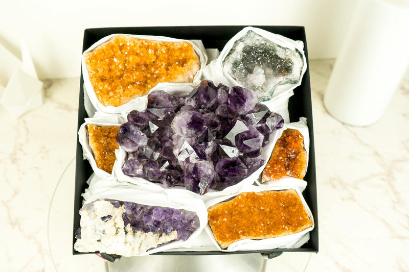 Wholesale Mixed Citrine & Citrine Amethyst Crystals and Rare Specimens - E2D Crystals & Minerals