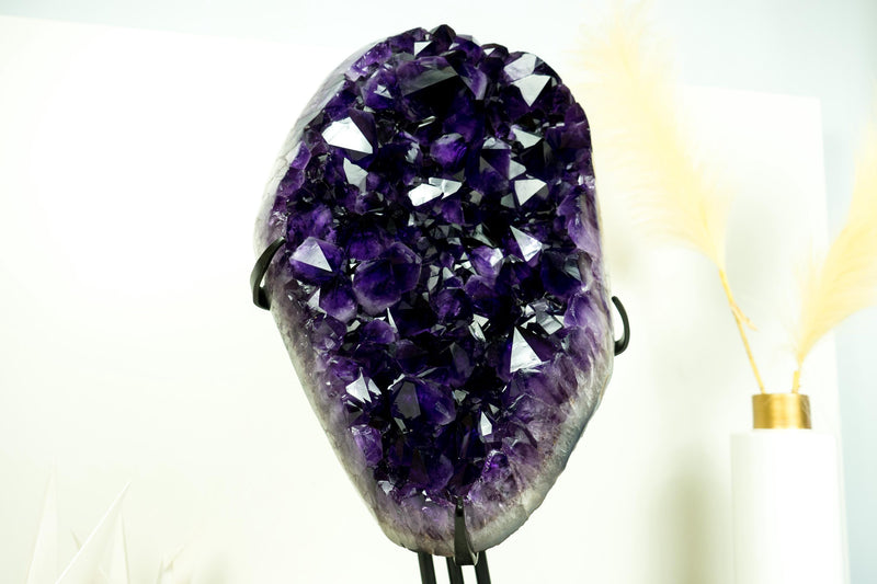 AAA-Amethyst-Cluster mit großen, luxuriösen Traubengelee-lila Druzy-Punkten