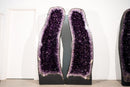 6.3 Ft Tall Pair of Giant Amethyst Geodes with High - Grade Dark Purple Druzy - E2D Crystals & Minerals