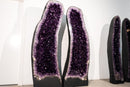 6.3 Ft Tall Pair of Giant Amethyst Geodes with High - Grade Dark Purple Druzy - E2D Crystals & Minerals