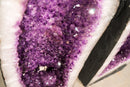 Large Pair of Lavender Amethyst Geode Cathedrals with Sparkly Large Druzy and Clear Crystal Frame - E2D Crystals & Minerals