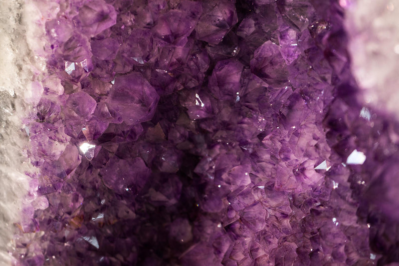 Large Pair of Lavender Amethyst Geode Arched Cathedrals with Sparkly Large Druzy - E2D Crystals & Minerals