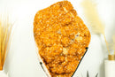 Statement Citrine Cluster Featuring Golden - Orange Druzy and Calcite after Galaxy Citrine Druzy – Collector's Grade, X - Large - 56 Lb. - E2D Crystals & Minerals
