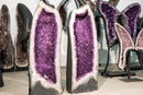 Large Pair of Lavender Amethyst Geode Cathedrals with Sparkly Large Druzy and Clear Crystal Frame - E2D Crystals & Minerals