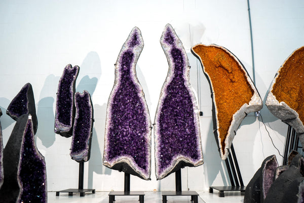 Tall Geode Rocks Extra Large Giant Geodes: Amethyst, Citrine and Agate | E2D Crystals