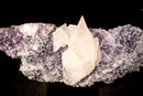 Elestial Spar Calcite on Amethyst Cluster with Delicate Calcite Flowers - E2D Crystals & Minerals
