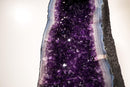 Rare Amethyst Geode Cathedral with Violet Purple Amethyst Druzy with a Sky - Blue Lace Agate Frame, Large Size - 25 Kg - 55 lb - E2D Crystals & Minerals