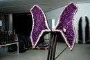 X - Large 6.1ft Deep Purple Amethyst Butterfly Wings (460 lb) - Statement Geode For Healing, Interior Decor - E2D Crystals & Minerals