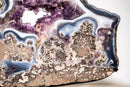 Rare Natural Agate and Purple Amethyst Geode Slice Slab - E2D Crystals & Minerals