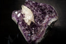 Large Scalonehedral Crystal Calcite Specimen on Purple Amethyst - E2D Crystals & Minerals