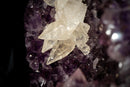 Large Scalonehedral Crystal Calcite Specimen on Purple Amethyst - E2D Crystals & Minerals