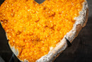 X - Large 22" Golden - Yellow Citrine Heart with Galaxy Druzy - E2D Crystals & Minerals