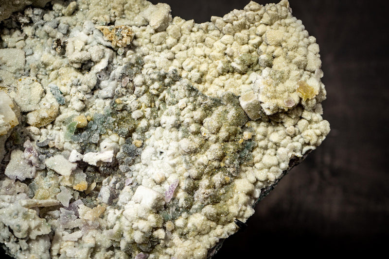 Natural Sugar Amethyst Cluster Plate with Zeolite, Calcite, Hematite Inclusions - E2D Crystals & Minerals