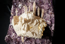 Amethyst Cluster with Rare “Excalibur” Long Scalenohedral Calcite in/on Calcite (Uruguay) – Large Cabinet Specimen - 20.5 In - 37 Lb - E2D Crystals & Minerals