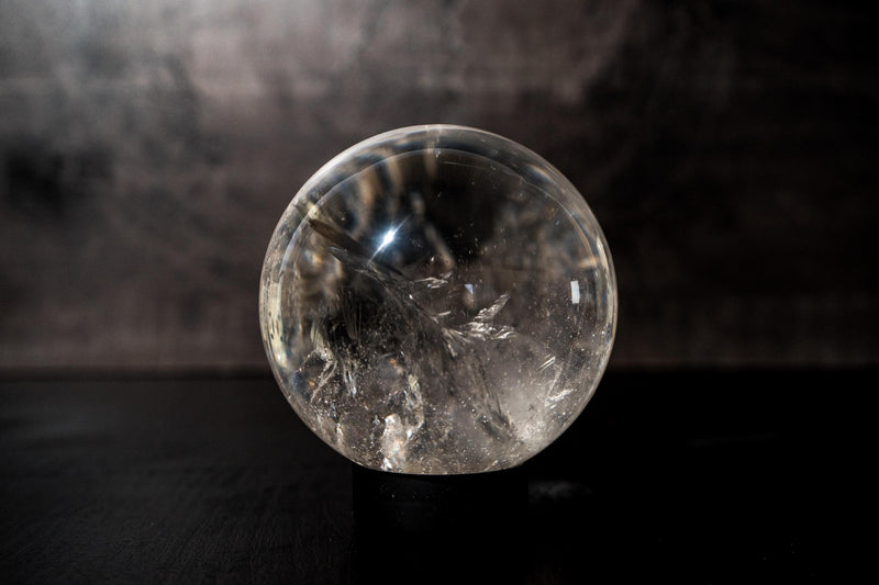 Natural Water - Clear Quartz Sphere from Diamantina - AAA - Grade - E2D Crystals & Minerals