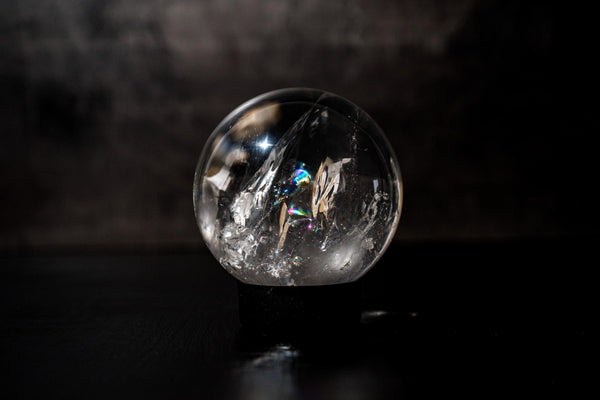 Natural Water - Clear Quartz Sphere – 95%+ Flawless from Diamantina - E2D Crystals & Minerals