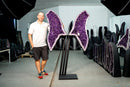 X - Large 6.1ft Deep Purple Amethyst Butterfly Wings (460 lb) - Statement Geode For Healing, Interior Decor - E2D Crystals & Minerals