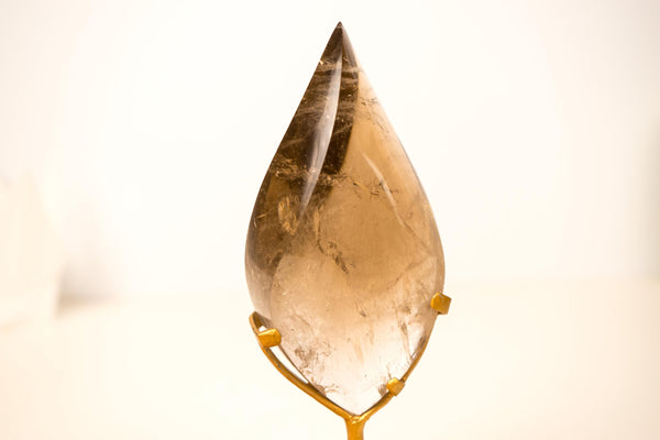Natural High - Grade Smoky Quartz Flame Generator with Light Citrine Smoky Color, Natural & Ethical - 480g - 1.1 lb - E2D Crystals & Minerals