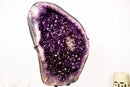Large AAA - Grade Amethyst Cluster – Grape - Jelly Purple & Sparkling Druzy on Custom - Made Stand – Uruguay - 23.1 Kg - 51 lb - E2D Crystals & Minerals