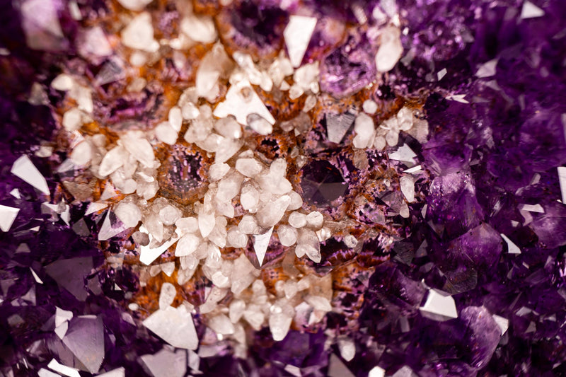 Large AAA - Grade Amethyst Cluster – Grape - Jelly Purple & Sparkling Druzy on Custom - Made Stand – Uruguay - 23.1 Kg - 51 lb - E2D Crystals & Minerals