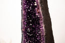Large Dark Purple Amethyst Geode (AAA Grade) with Sparkling Druzy & Unique Calcite Crystal – Statement Decor, 24" - E2D Crystals & Minerals