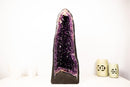 25" AAA - Grade Dark Purple Amethyst Geode with Sparkly Druzy & Rare Calcite Inclusion – Luxury Crystal Decor (58 lbs) - E2D Crystals & Minerals