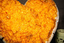 X - Large 22" Golden - Yellow Citrine Heart with Galaxy Druzy - E2D Crystals & Minerals