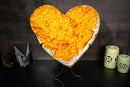 X - Large 22" Golden - Yellow Citrine Heart with Galaxy Druzy - E2D Crystals & Minerals