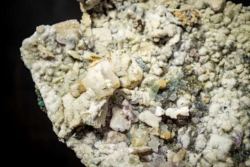 Natural Sugar Amethyst Cluster Plate with Zeolite, Calcite, Hematite Inclusions - E2D Crystals & Minerals