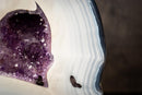 Collection - Grade Pair of White Lace Agate Geodes with Violet Druzy Cave – Polished, Rare Brazilian Specimens, 7.0 Kg - 15.3 lb - E2D Crystals & Minerals