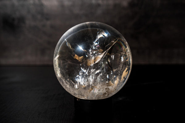 Natural Water - Clear Quartz Sphere from Diamantina - AAA - Grade - E2D Crystals & Minerals
