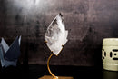 Natural Clear Quartz Flame Sculpture on Stand – Beautiful Crystal Generator for Healing, Home Décor, or Gift - 0.5 Kg - 1.2 lb - E2D Crystals & Minerals