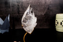 Natural Clear Quartz Flame Sculpture on Stand – Beautiful Crystal Generator for Healing, Home Décor, or Gift - 0.5 Kg - 1.2 lb - E2D Crystals & Minerals