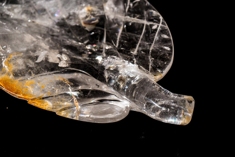 Hand - Carved Clear Quartz Crystal Bowl – High - Grade Genuine Quartz Centerpiece for Table, Altar, or Fruit Display - 16" x 8.2" - E2D Crystals & Minerals