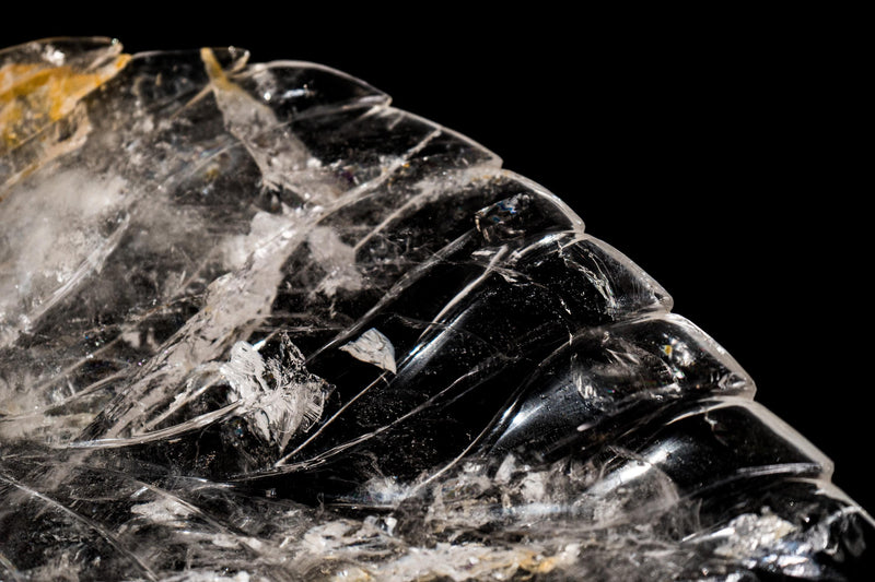 Hand - Carved Clear Quartz Crystal Bowl – High - Grade Genuine Quartz Centerpiece for Table, Altar, or Fruit Display - 16" x 8.2" - E2D Crystals & Minerals