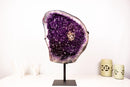 Large AAA - Grade Amethyst Cluster – Grape - Jelly Purple & Sparkling Druzy on Custom - Made Stand – Uruguay - 23.1 Kg - 51 lb - E2D Crystals & Minerals
