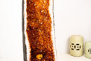 Large Madeira Citrine Geode Cathedral with Galaxy Crystal Druzy on Cubic Calcite – Statement Display Specimen 27 in Tall, 54 lb - E2D Crystals & Minerals