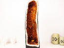 Large Madeira Citrine Geode Cathedral with Galaxy Crystal Druzy on Cubic Calcite – Statement Display Specimen 27 in Tall, 54 lb - E2D Crystals & Minerals