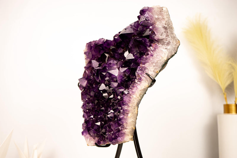 Grape Jelly Purple Amethyst Cluster – Large, AAA Quality with a Flower Formation - E2D Crystals & Minerals