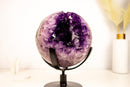 X - Large Amethyst Sphere with Deep Purple Amethyst - E2D Crystals & Minerals