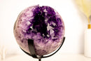 X - Large Amethyst Sphere with Deep Purple Amethyst - E2D Crystals & Minerals