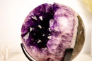 X - Large Amethyst Sphere with Deep Purple Amethyst - E2D Crystals & Minerals