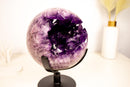 X - Large Amethyst Sphere with Deep Purple Amethyst - E2D Crystals & Minerals