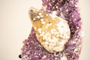 Rare Crystal Calcite on Lavender Amethyst Cluster with Cubic Calcite Inclusions - E2D Crystals & Minerals
