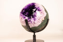 XL Amethyst Sphere 94 lb - AAA - Grade, with Large, Grape Jelly Purple Points - E2D Crystals & Minerals