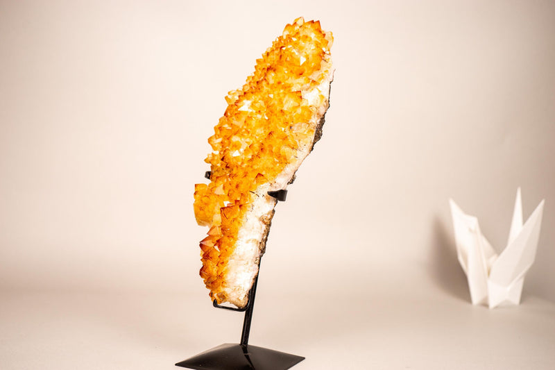 Small Golden Yellow Citrine Cluster with Delicate Rosettes