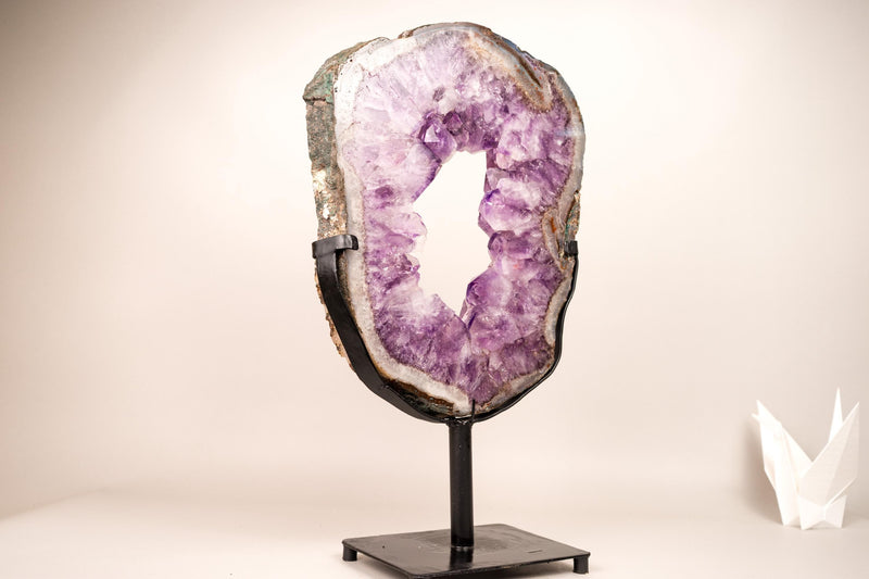 Amethyst Portal with Large Purple Amethyst and Agate Lace, Dual-Sided