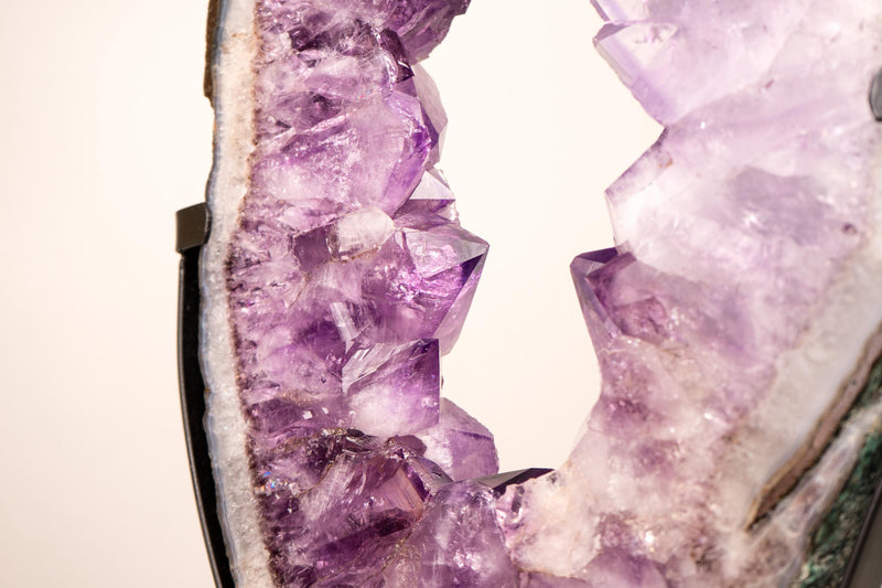 Large Amethyst Portal with Large Purple Amethyst and Agate Lace, Dual-Sided