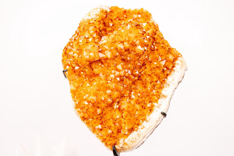 Large Citrine Crystal Cluster with Rare Stalactite Flower - E2D Crystals & Minerals